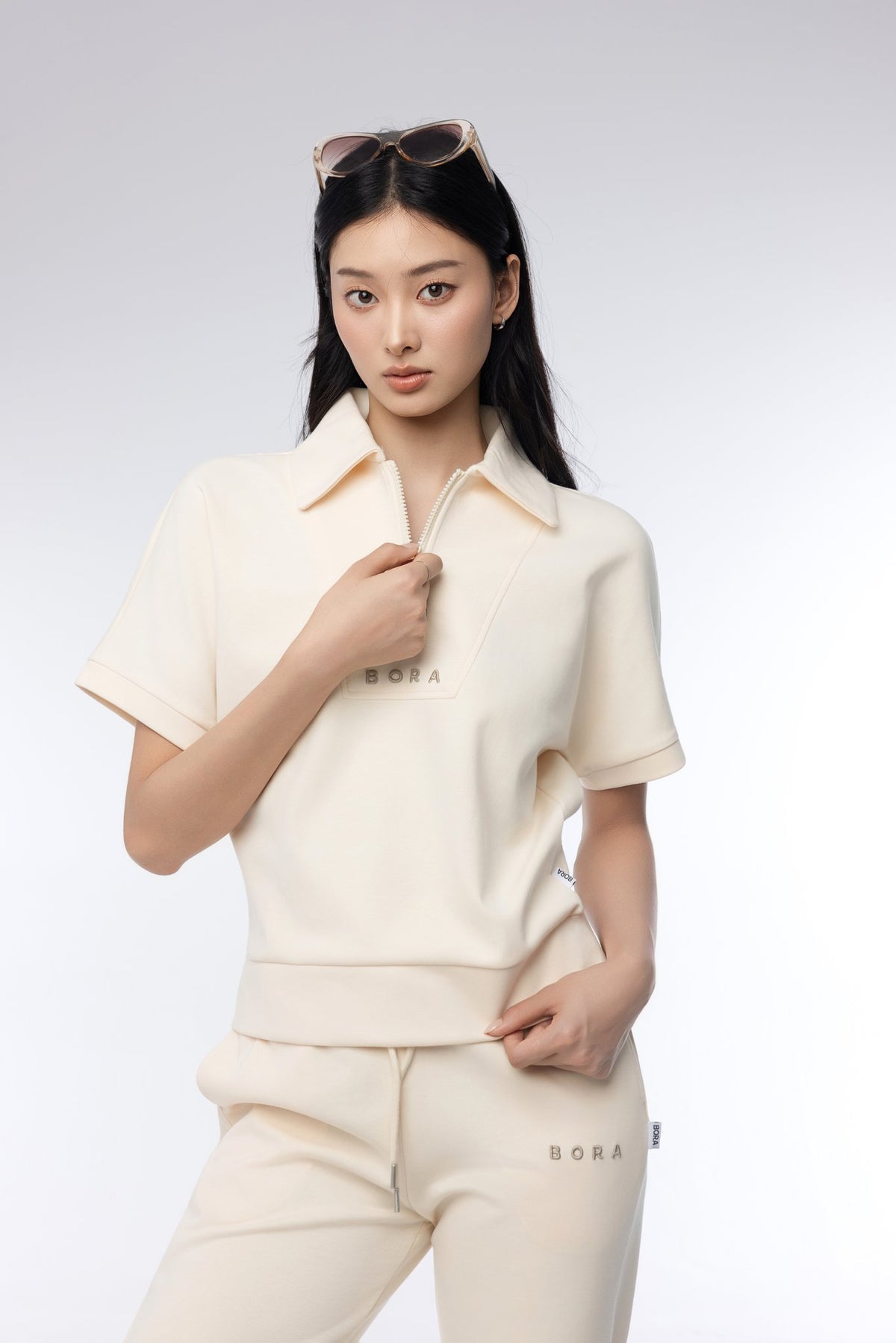 SET BỘ DÀI BORA HALFZIP NGẮN TAY