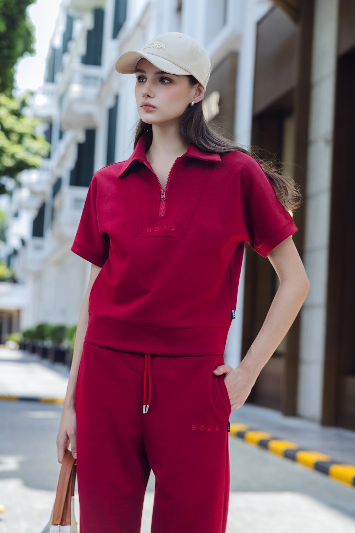 SET BỘ DÀI BORA HALFZIP NGẮN TAY