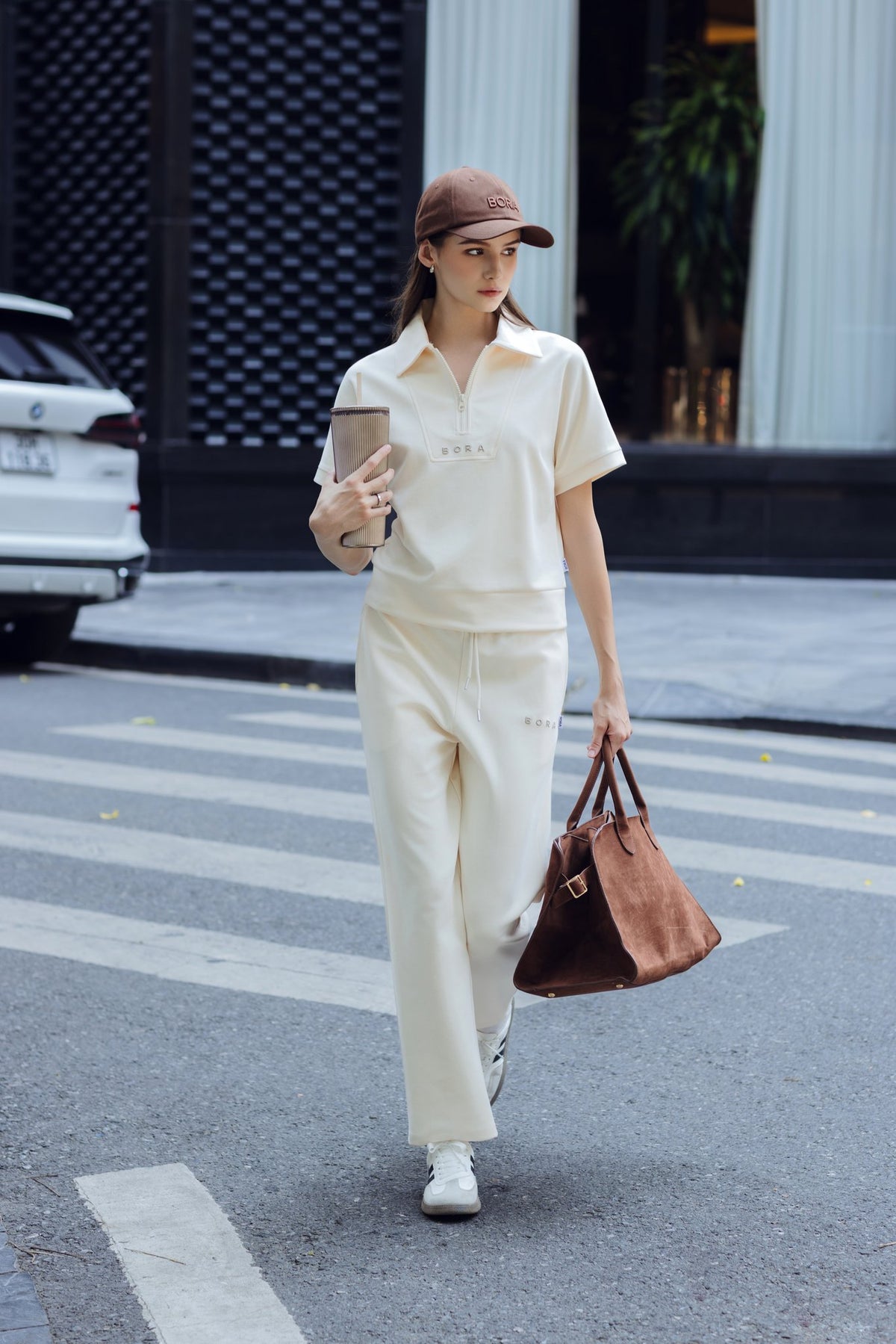 SET BỘ DÀI BORA HALFZIP NGẮN TAY