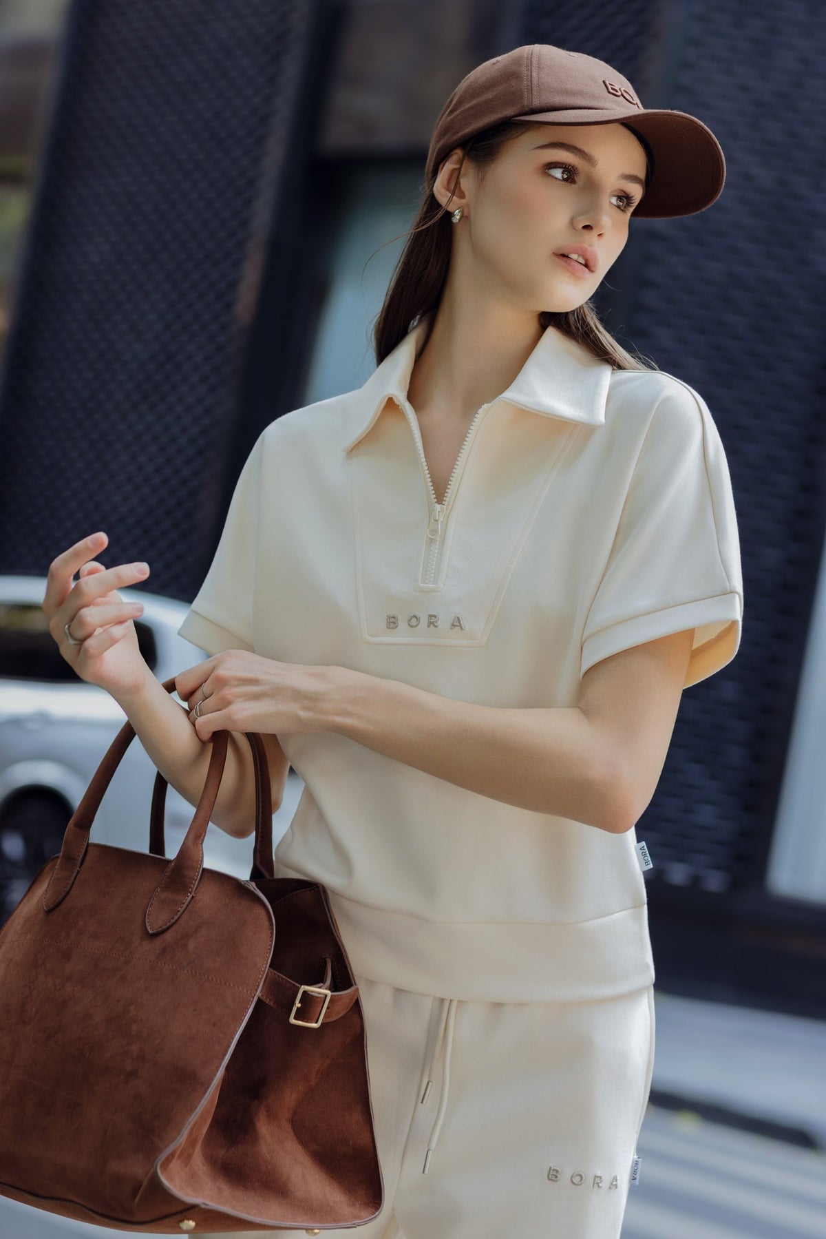 SET BỘ DÀI BORA HALFZIP NGẮN TAY